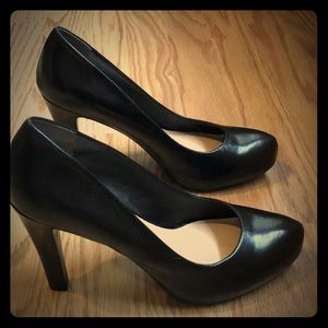 Black Leather Franco Sarto Cicero Pumps Size 9M